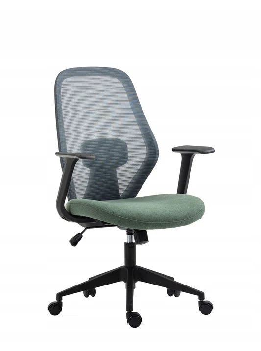 Žalia ergonominė biuro kėdė su tinkleliu