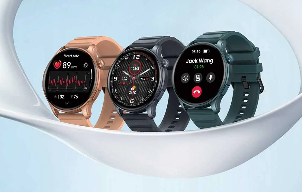 Zeblaze Btalk 3 Pro – stilingas rožinis išmanusis laikrodis moterims su ryškiu AMOLED ekranu