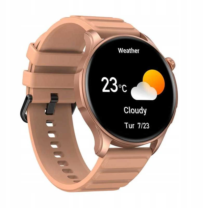 Zeblaze Btalk 3 Pro – stilingas rožinis išmanusis laikrodis moterims su ryškiu AMOLED ekranu