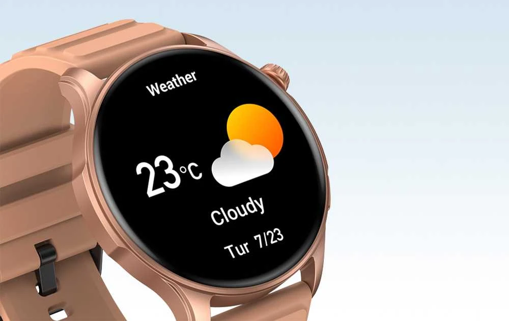 Zeblaze Btalk 3 Pro – stilingas rožinis išmanusis laikrodis moterims su ryškiu AMOLED ekranu