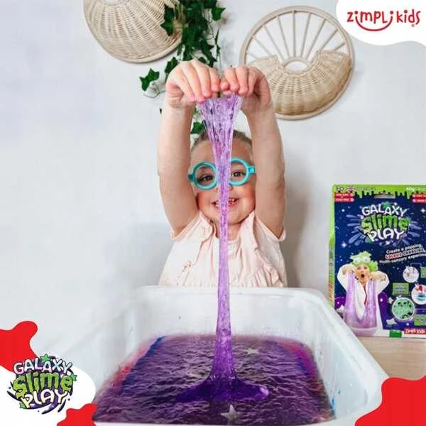 ZIMPLI KIDS Galaxy slime rinkinys vaikams su žvaigždėmis 3+