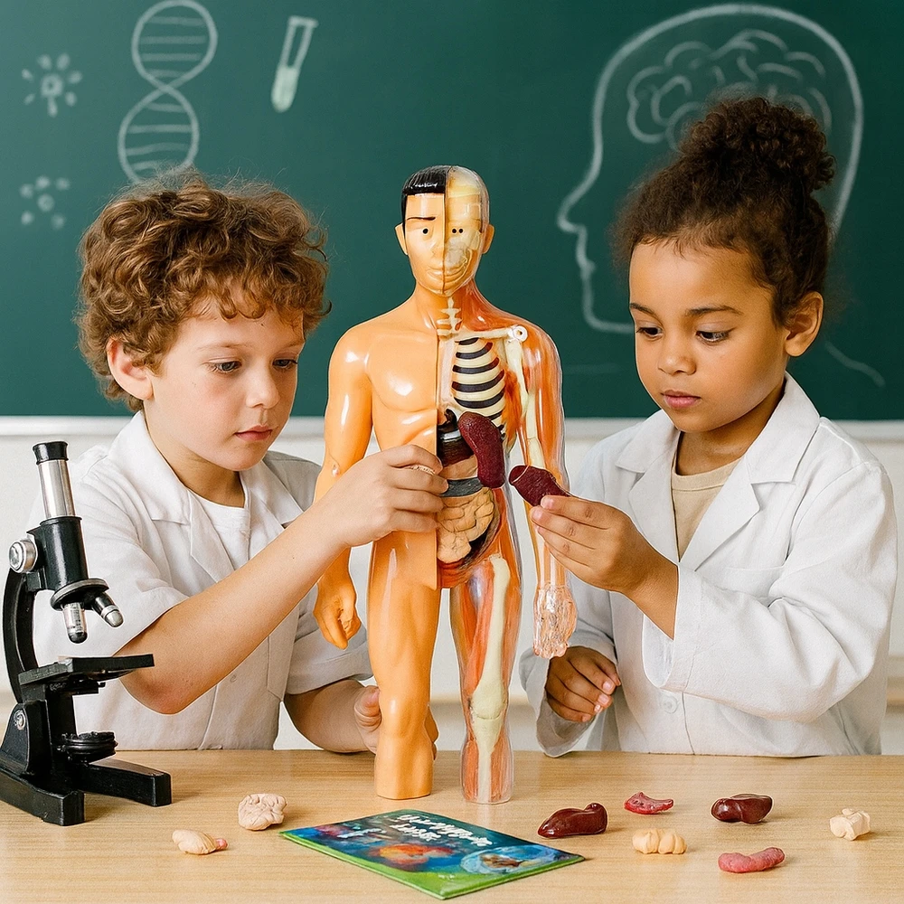 Žmogaus anatomijos 3D modelis Ramiz su organais