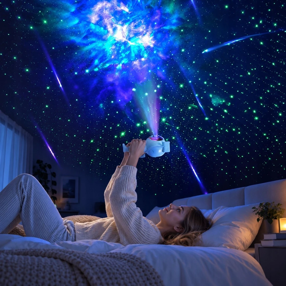 Žvaigždžių projektorius astronautas