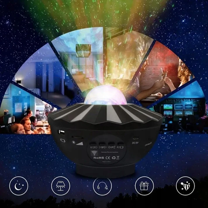 Žvaigždžių projektorius Cadro su „Bluetooth“