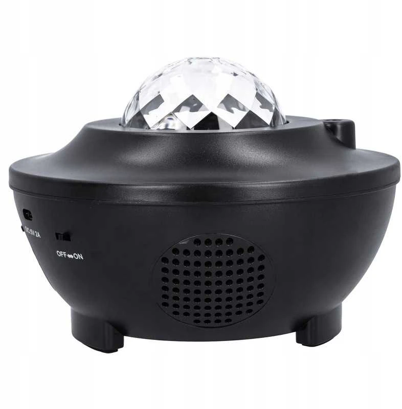 Žvaigždžių projektorius su LED naktine lempa, „Bluetooth“ garsiakalbiu ir pulteliu