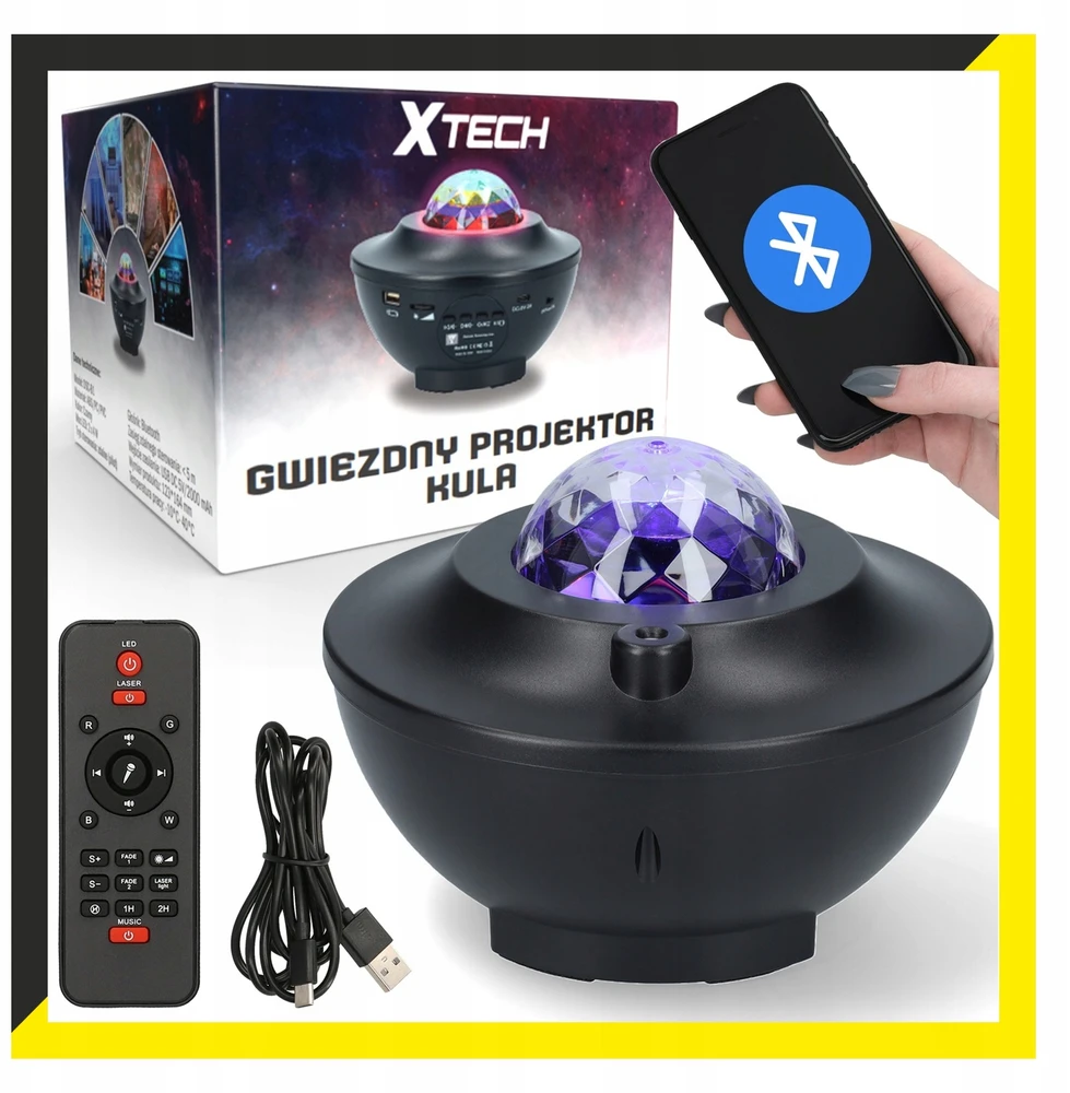 Žvaigždžių projektorius Xtech su „Bluetooth“