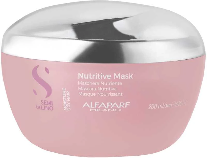Kaukė plaukams Alfaparf Semi Di Lino Drėkinamasis Nutritive Kaukė, 200 ml