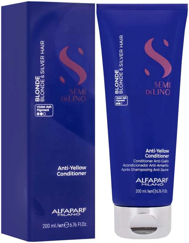 Alfaparf Milano Semi Di Lino Skirtas šviesiems plaukams and Sidabrinis kondicionierius 200ml