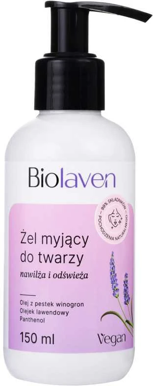 Biolaven veido priežiūra - vynuogių kauliukų aliejus ir žibuoklinis aliejus, 150 ml