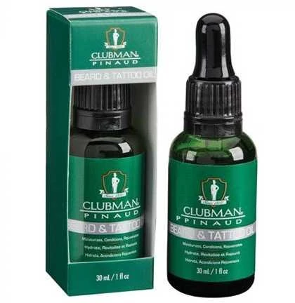 Clubman CLUBMAN PINAUD_Beard & Tattoo Oil barzdos ir tatuiruočių priežiūrai 30ml
