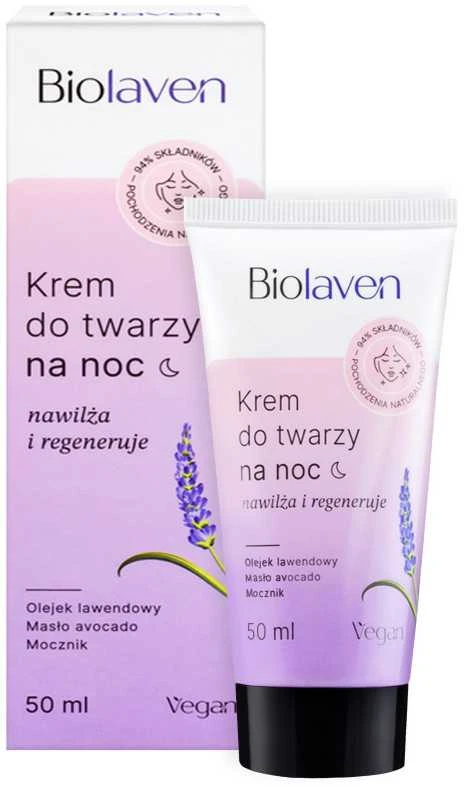 Biolaven naktinis veido kremas DRĖKINAMAS IR REGENERACIJA 50 ml