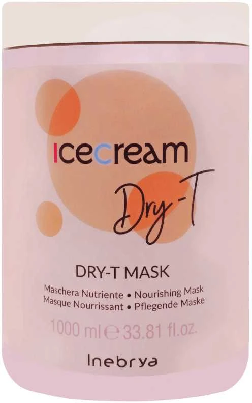 Inebrya Ice Kreminis Dry-T Mask maitinamoji plaukų kaukė, 1000 ml