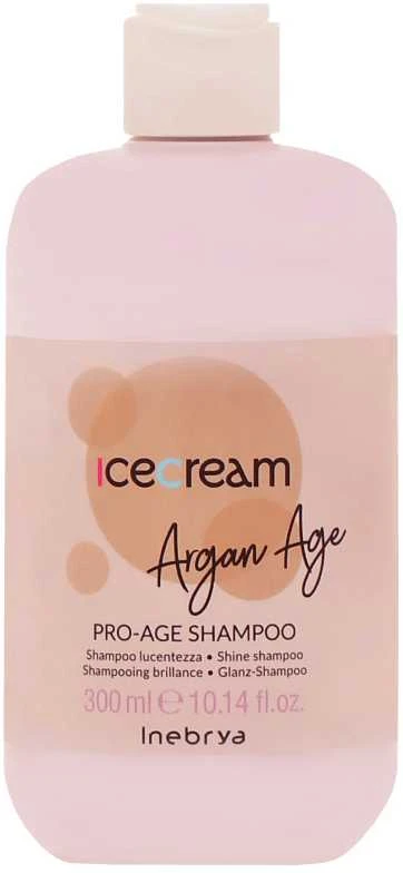 Inebrya Ice Kreminis Argan Age Pro-Age Šampūnas šampūnas su argano aliejumi, 300 ml