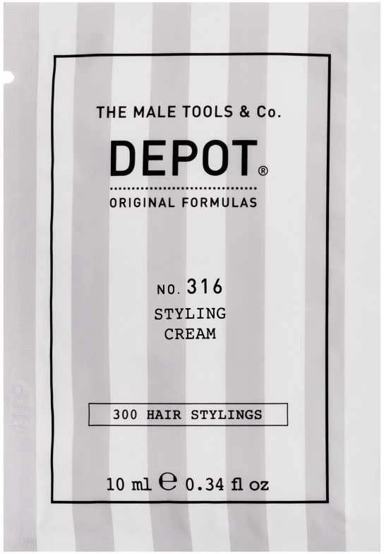 Depot, 300 Hair Stylings No. 316, UV filtras, plaukų formavimo kremas, vidutinė fiksacija, 10 ml