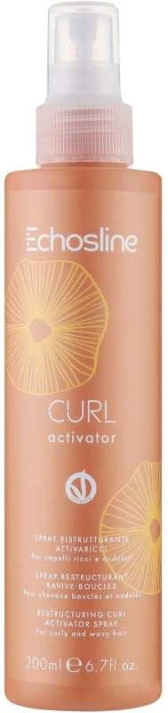 ECHOSLINE Curl Activator Restructuring Curl Activator Purškiklis restruktūrizuojantis purškiklis garbanotiems ir banguotiems plaukams, 200 ml