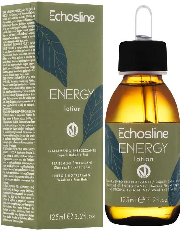 Echosline Energy Lotion Energizing Treatment energizuojantis losjonas silpniems ir ploniems plaukams, 125 ml