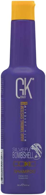 GK hair Global Keratin Sidabrinis Bombshell Hair Šampūnas For Neutralisation Of Geltona Tones, 280 ml