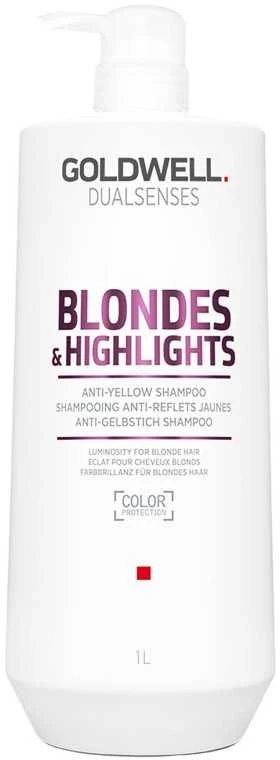 Šviesintų plaukų šampūnas Goldwell Blondes&amp;Highlights Anti-Geltona Šampūnas 1000ml