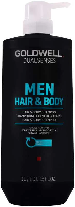 Vyriškas plaukų ir kūno šampūnas Goldwell Men Hair & Body, 1000 ml