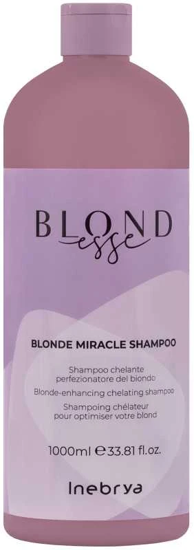 Inebrya Blondesse Skirtas šviesiems plaukams Miracle Šampūnas šampūnas šviesiems plaukams, 1000 ml