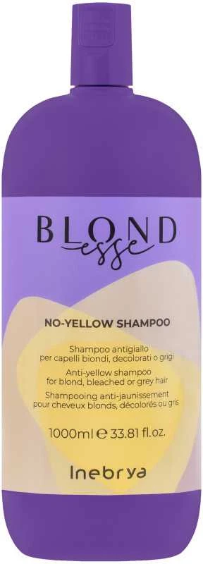Inebrya Blondesse No Geltona Šampūnas geltonus tonus neutralizuojantis plaukų šampūnas, 1000 ml
