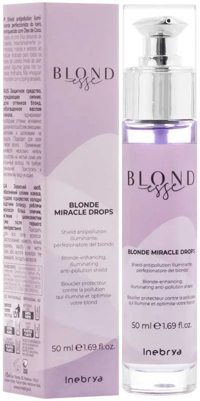 Inebrya Blondesse Skirtas šviesiems plaukams Miracle Drops serumas šviesiems plaukams, 50 ml