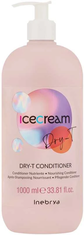 Inebrya Ice Kreminis Dry-T Conditioner maitinamasis plaukų kondicionierius, 1000 ml