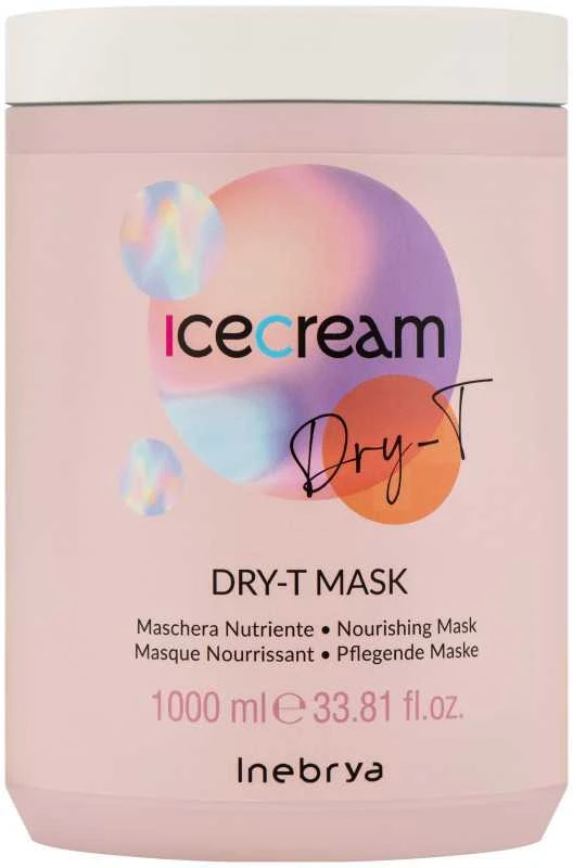 Inebrya Ice Kreminis Dry-T Mask maitinamoji plaukų kaukė, 1000 ml