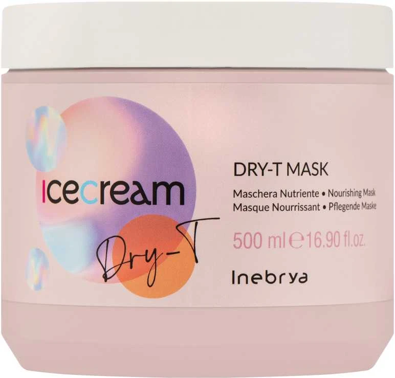 Inebrya Ice Kreminis Dry-T Mask maitinamoji plaukų kaukė, 500 ml
