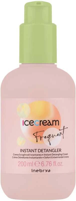 Inebrya Ice Kreminis Frequent Instant Detangler Leave-in nenuplaunamas kremas nepaklusniems plaukams, 200 ml