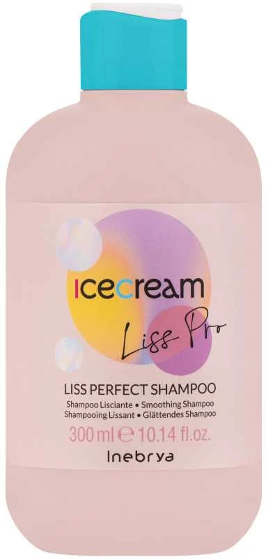 Inebrya Ice Kreminis Liss-Pro Liss Perfect Šampūnas plaukų šampūnas nepaklusniems plaukams, 300 ml