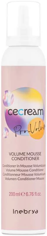 Inebrya Ice Kreminis Pro-Volume Mousse Conditioner kondicionuojančios apimties suteikiančios putos plaukams, 200 ml