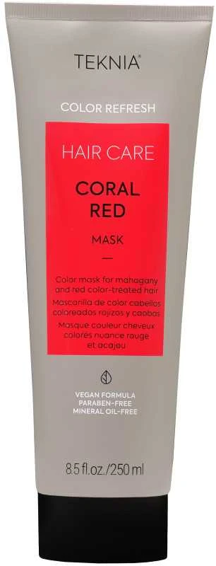 Raudoną spalvą paryškinanti kaukė Lakme Teknia Coral Raudona Mask, 250 ml