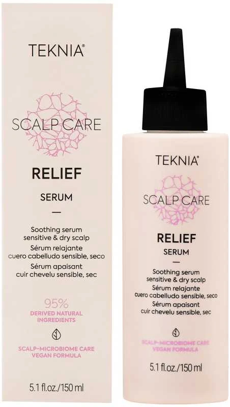 Galvos odos serumas Lakme Teknia Scalp Care Relief Serum, raminantis, tinka jautriai ir išsausėjusiai galvos odai, 150 ml