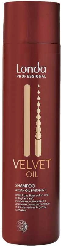Londa Professional Velvet Oil Argan Oil & Vitamin E plaukų šampūnas atstatančiam plaukams, 250 ml