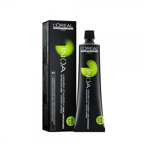 L'Oreal iNOA 8.0 dažų tūbelė ir pakuotė
