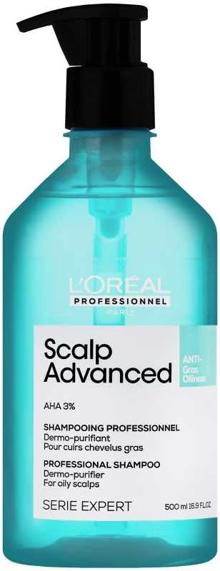 Valomasis šampūnas riebiems plaukams L‘oreal Professionnel Scalp Advanced Anti - Oiliness 500ml