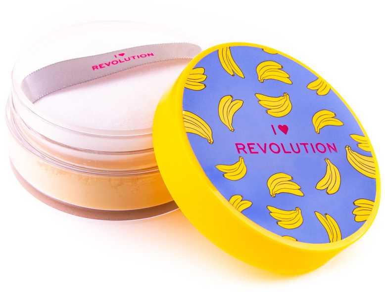 „Makeup Revolution I Heart Revolution“ biri fiksuojamoji pudra, bananų skonio, 22 g