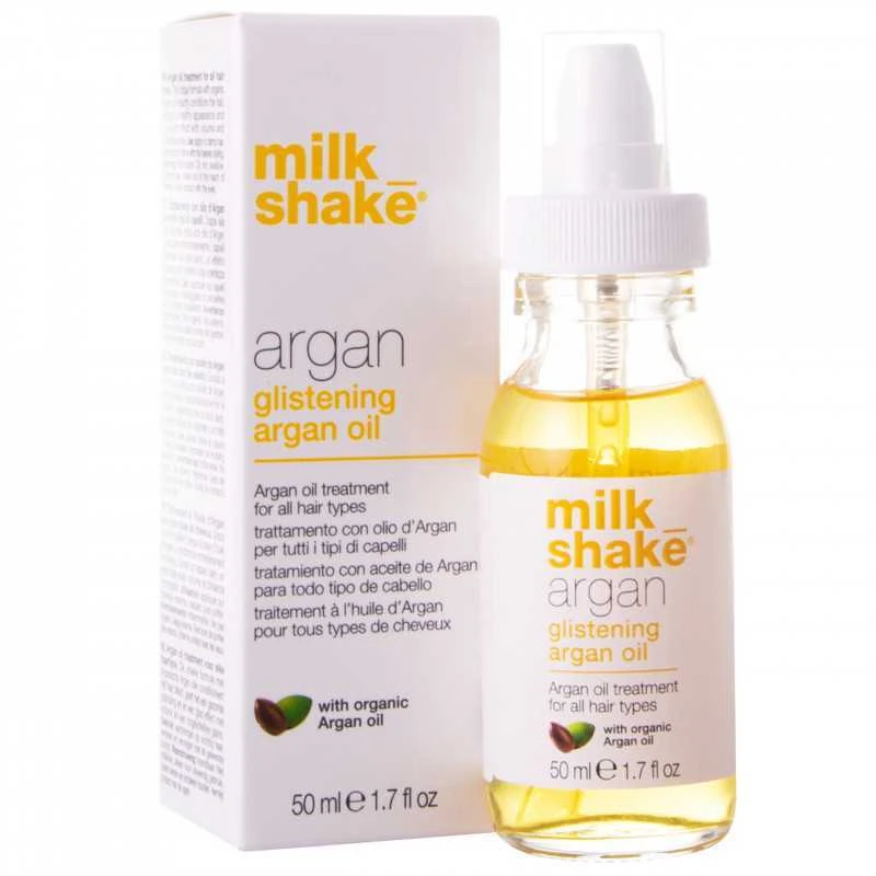 Milk Shake arganų aliejus GLISTENING ARGAN OIL, skirta visų tipų plaukams, 50ml aprašymas - Prekės nuotrauka