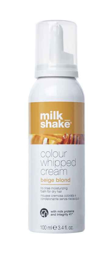 Kondicionuojančios dažomosios putos MILK SHAKE Colour whipped cream ,,Beige Blond", 100m