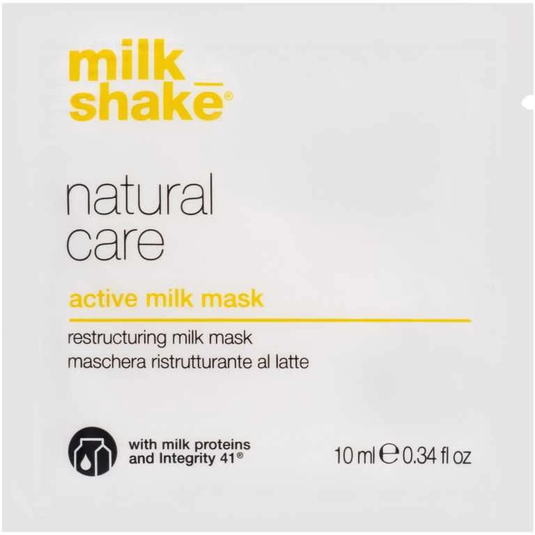 Milk Shake Natural Care Active Milk Hair Treatment Kreminis Mask For Spalvą išsaugantis, 10 ml