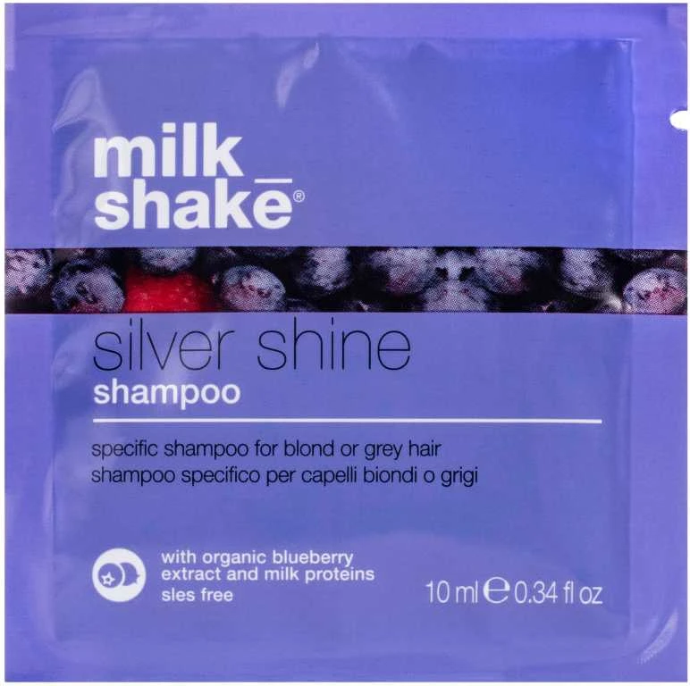 Milk Shake, Sidabrinis Shine, Hair Šampūnas, For Neutralisation Of Geltona Tones, 10 ml
