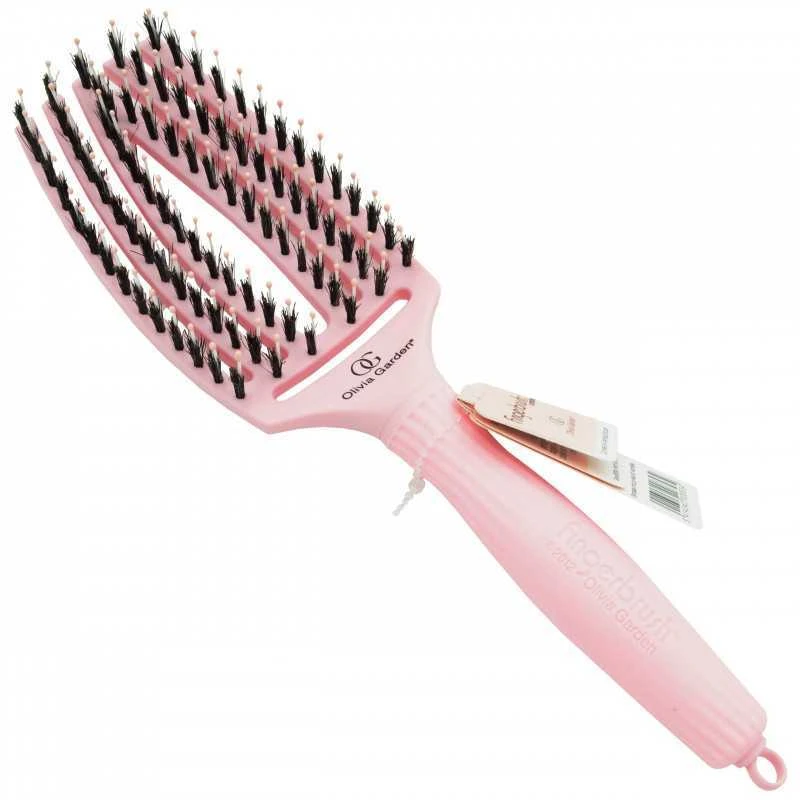Plaukų šepetys džiovinimui Olivia Garden Fingerbrush Pastel Rožinė Medium