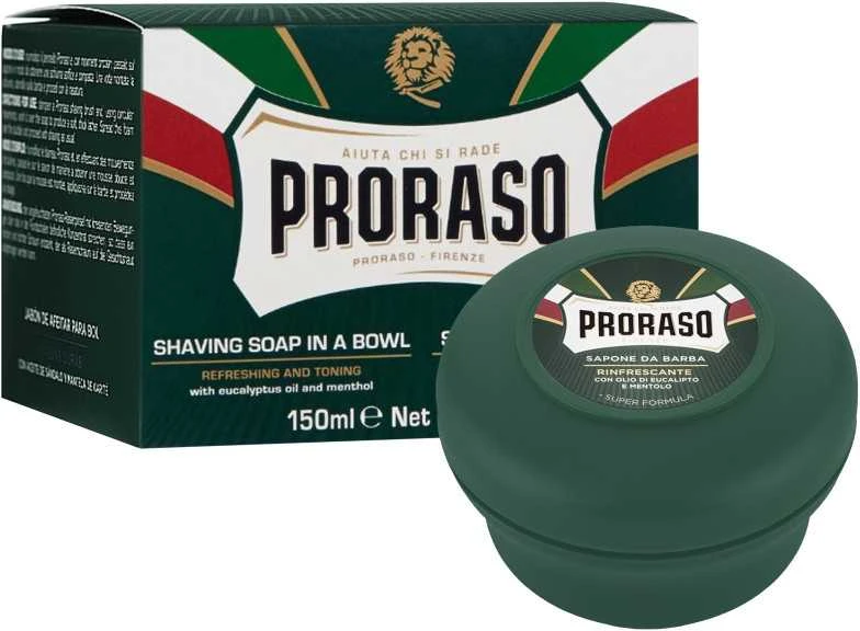 Proraso Green Line Gaivinamasis skutimosi muilas indelyje, 150 ml