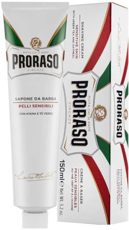Raminantis skutimosi kremas jautriai odai, Proraso Baltas Line Shaving, 150 ml