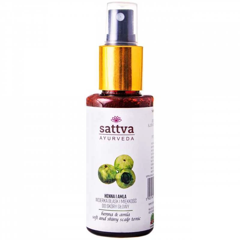 Plaukų ir galvos odos tonikas Henna - Amla, Sattva Ayurveda, 100ml