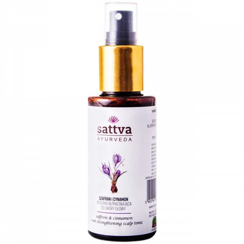 Plaukų ir galvos odos tonikas Cinamonas - Šafranas, Sattva Ayurveda, 100ml