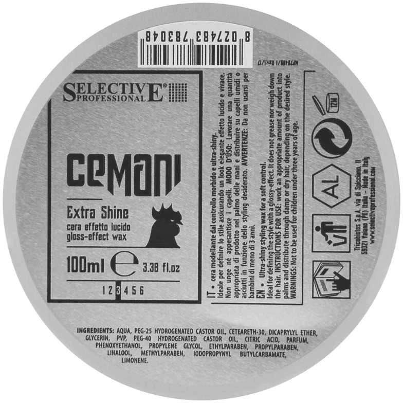 Selective Professional CEMANI EXTRA SHINE, 100 ml Vaškas plaukams