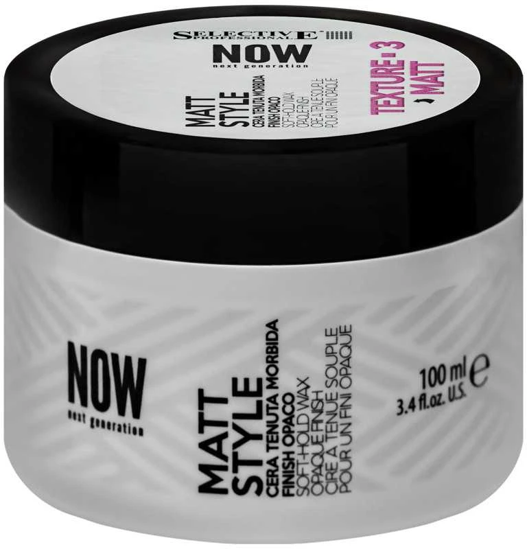 Selective Professional NOW Matinis STYLE Soft - hold wax Matinis švelnios fiksacijos plaukų vaškas, 100 ml