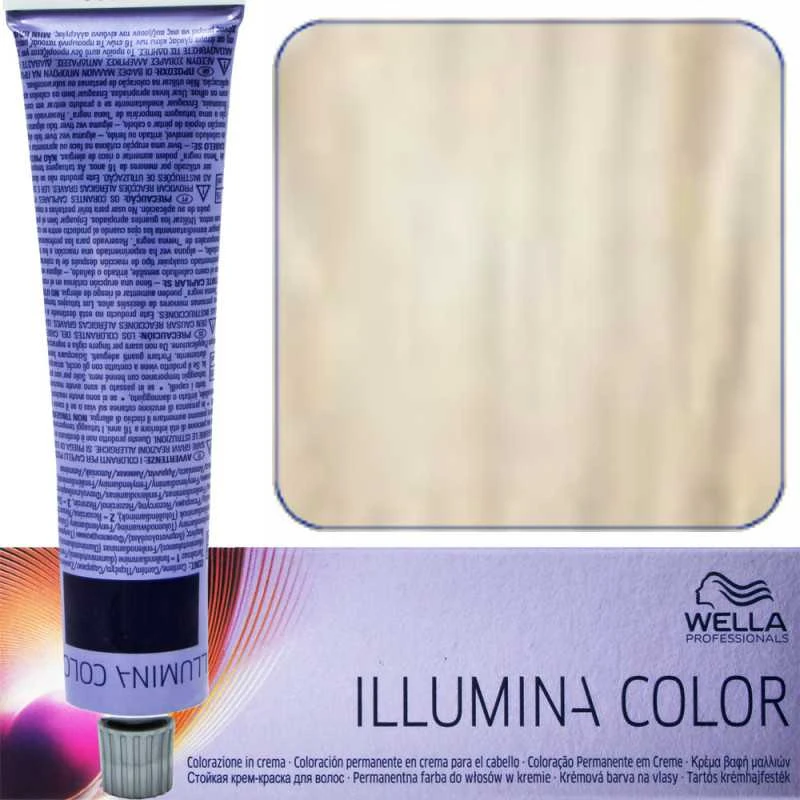 Wella Illumina Color 9/7 plaukų dažų tūtelė ir pakuotė
